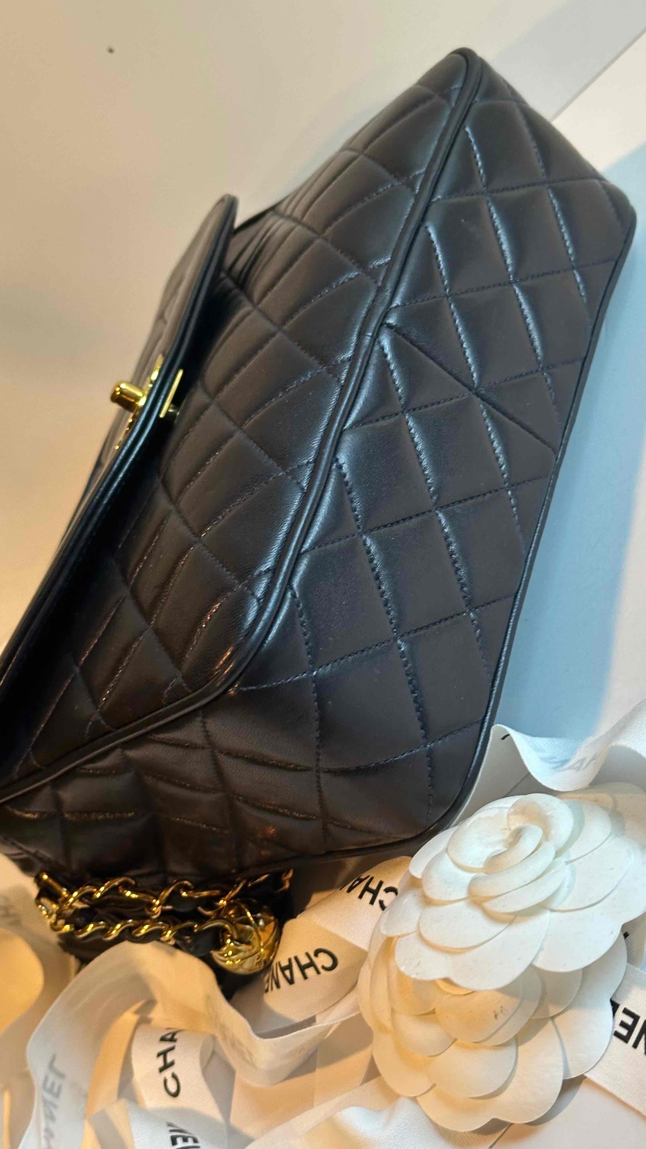 1995 Chanel Vintage Camera Case W/Tassels Midnight Blue 24K GHW