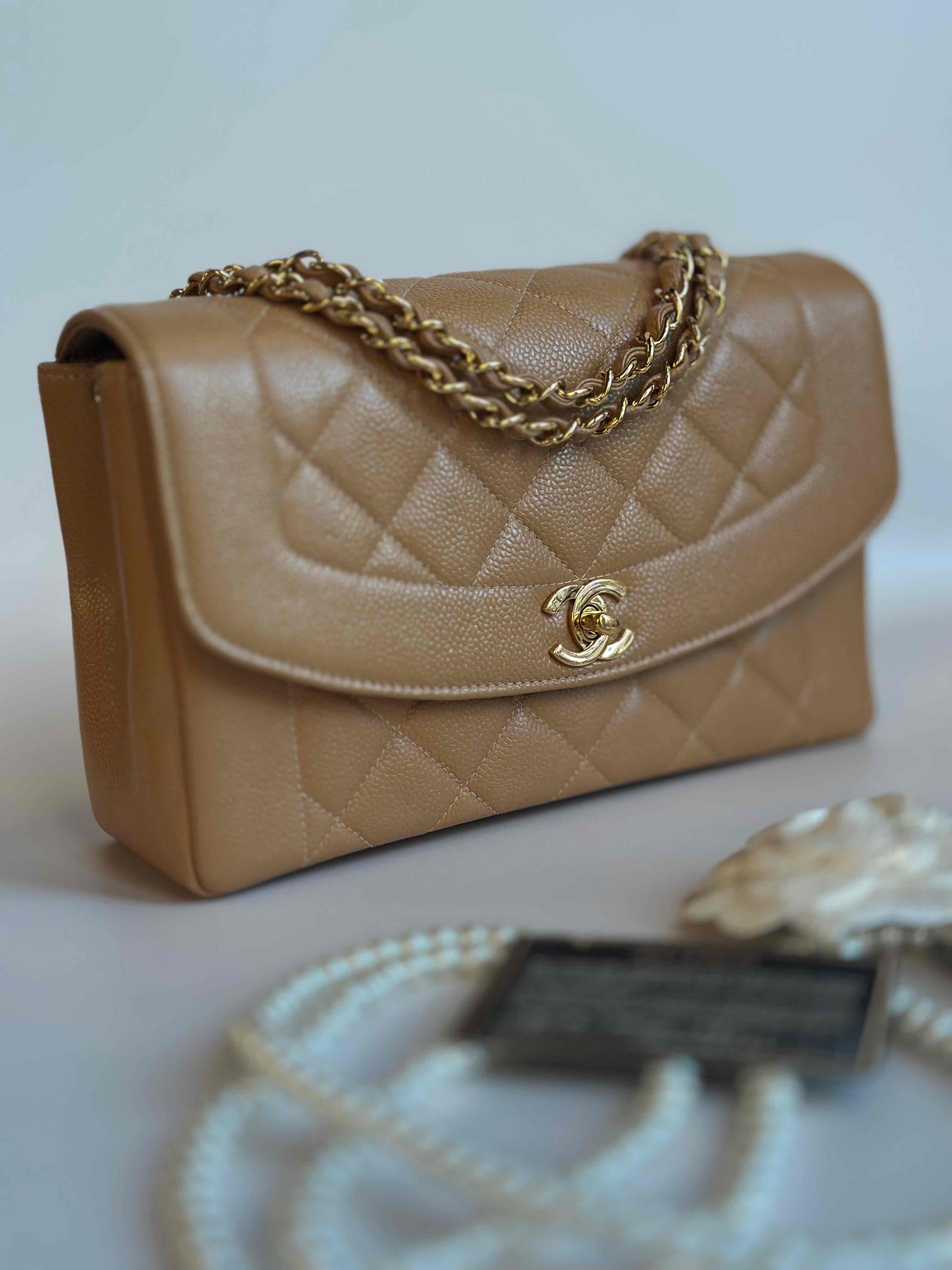 1997 Chanel Final Edition Diana Flap Dark Beige 24K GHW