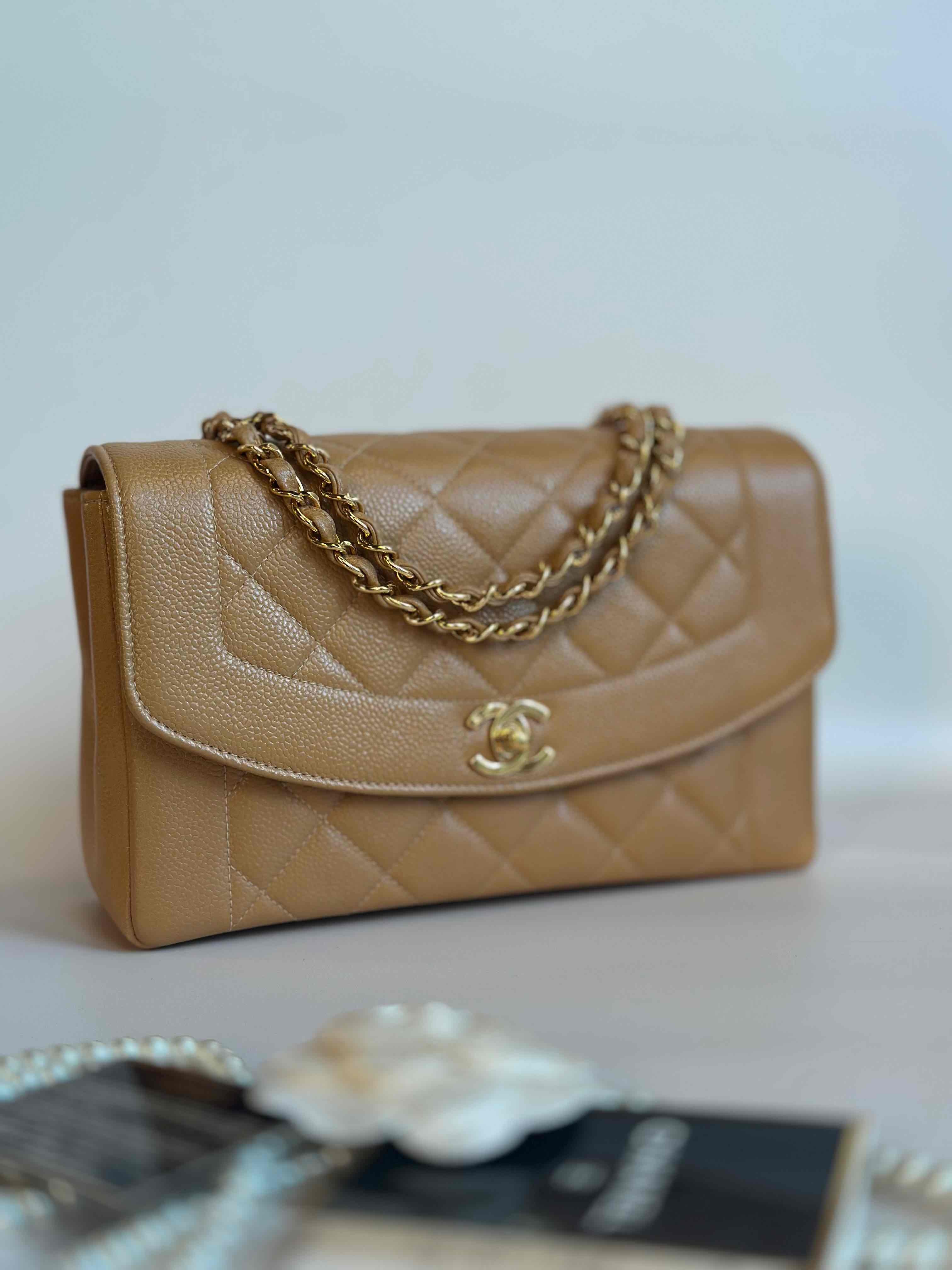 1997 Chanel Final Edition Diana Flap Dark Beige 24K GHW