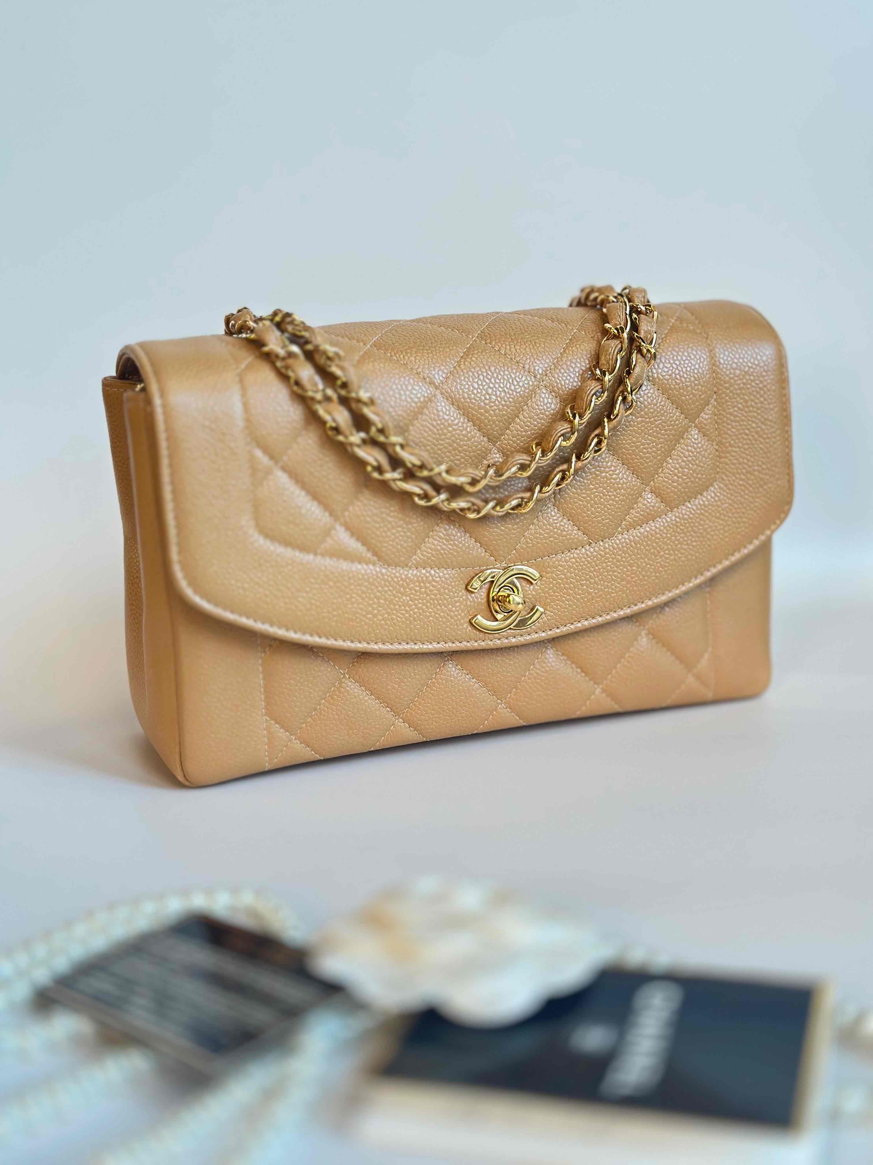 1997 Chanel Final Edition Diana Flap Dark Beige 24K GHW