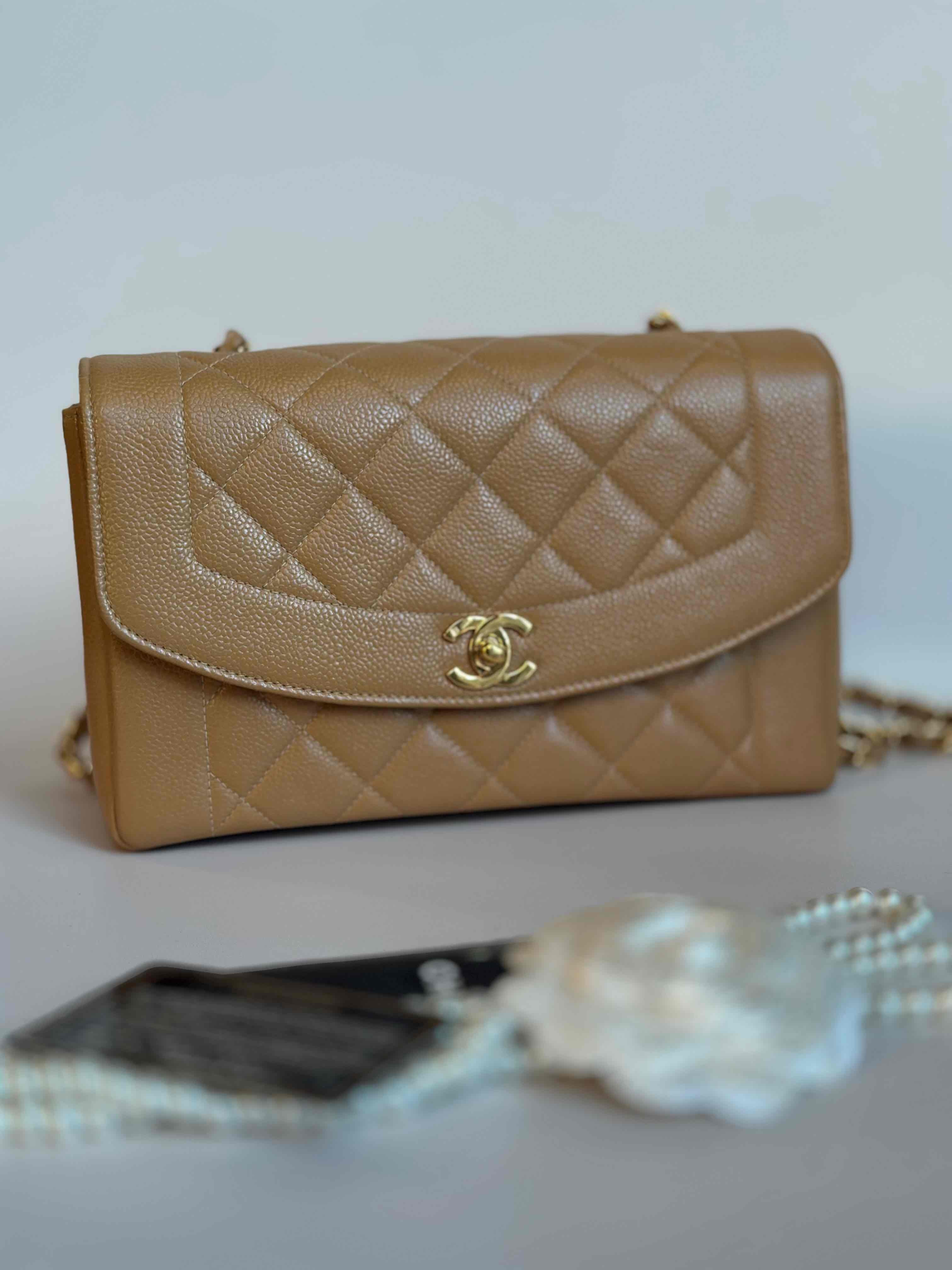 1997 Chanel Final Edition Diana Flap Dark Beige 24K GHW