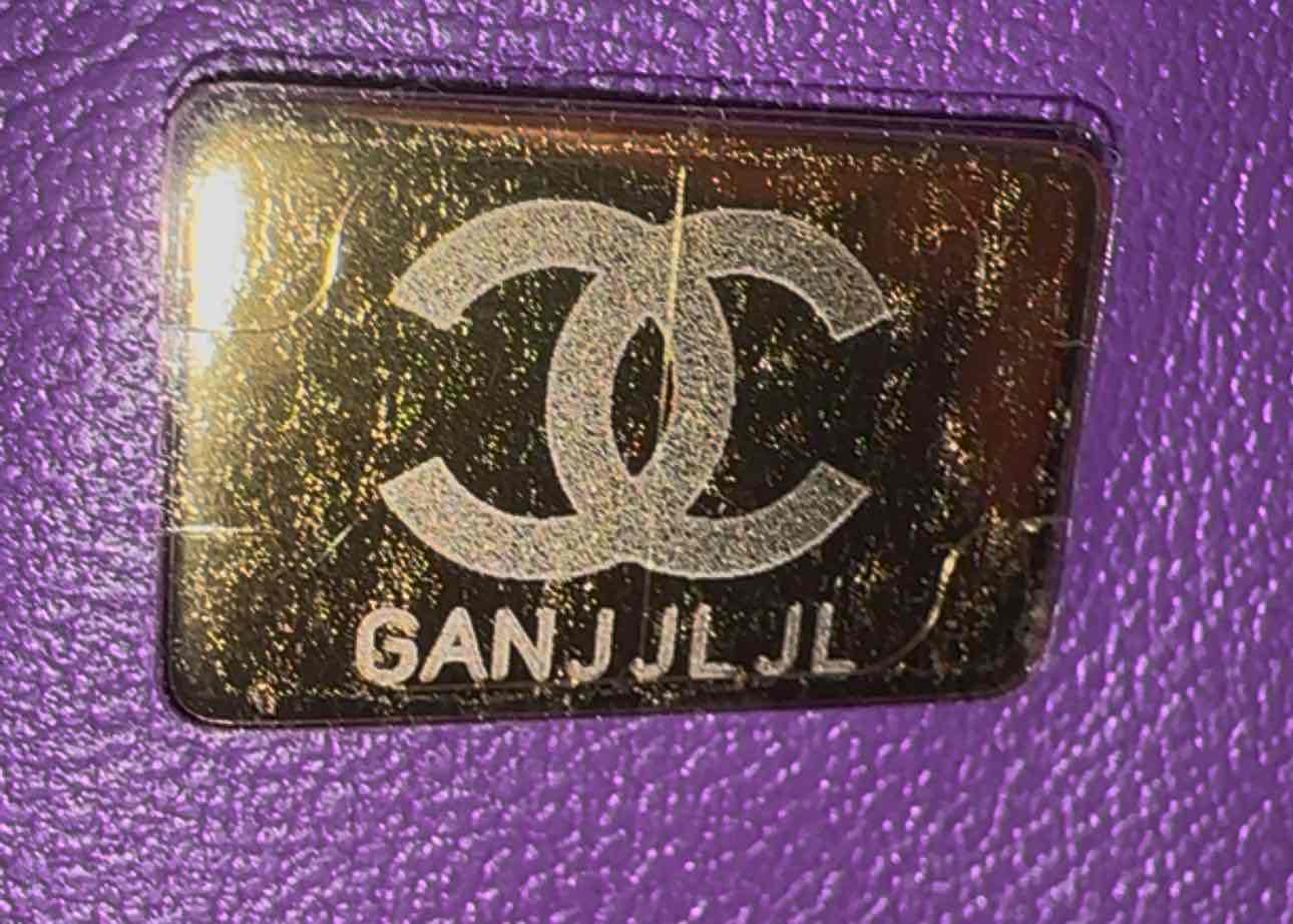 BNIBWT 22A Chanel Small Classic Flap Purple Caviar LGHW