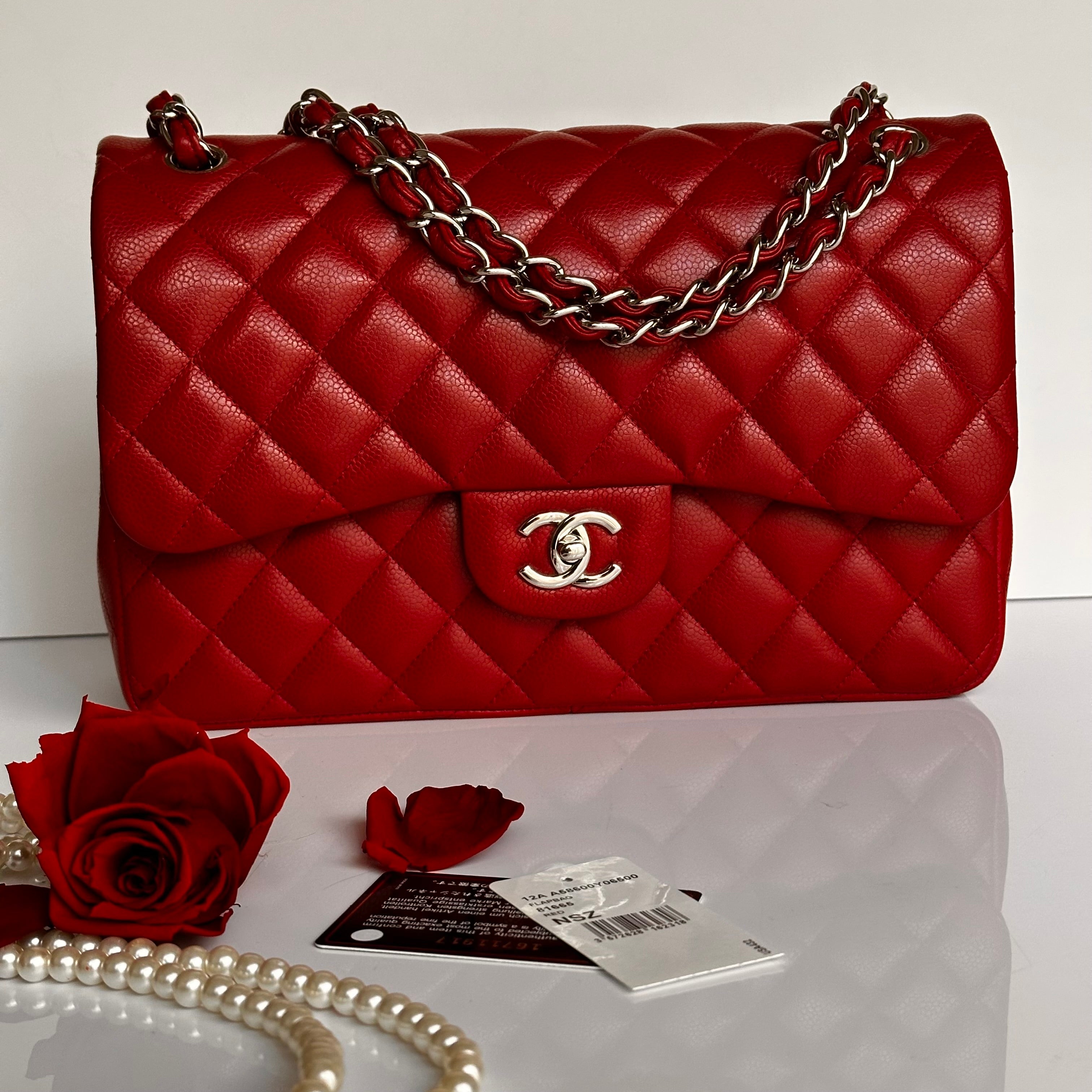 The Iconic 12A Chanel Timeless Classic Jumbo Dark Red Caviar SHW