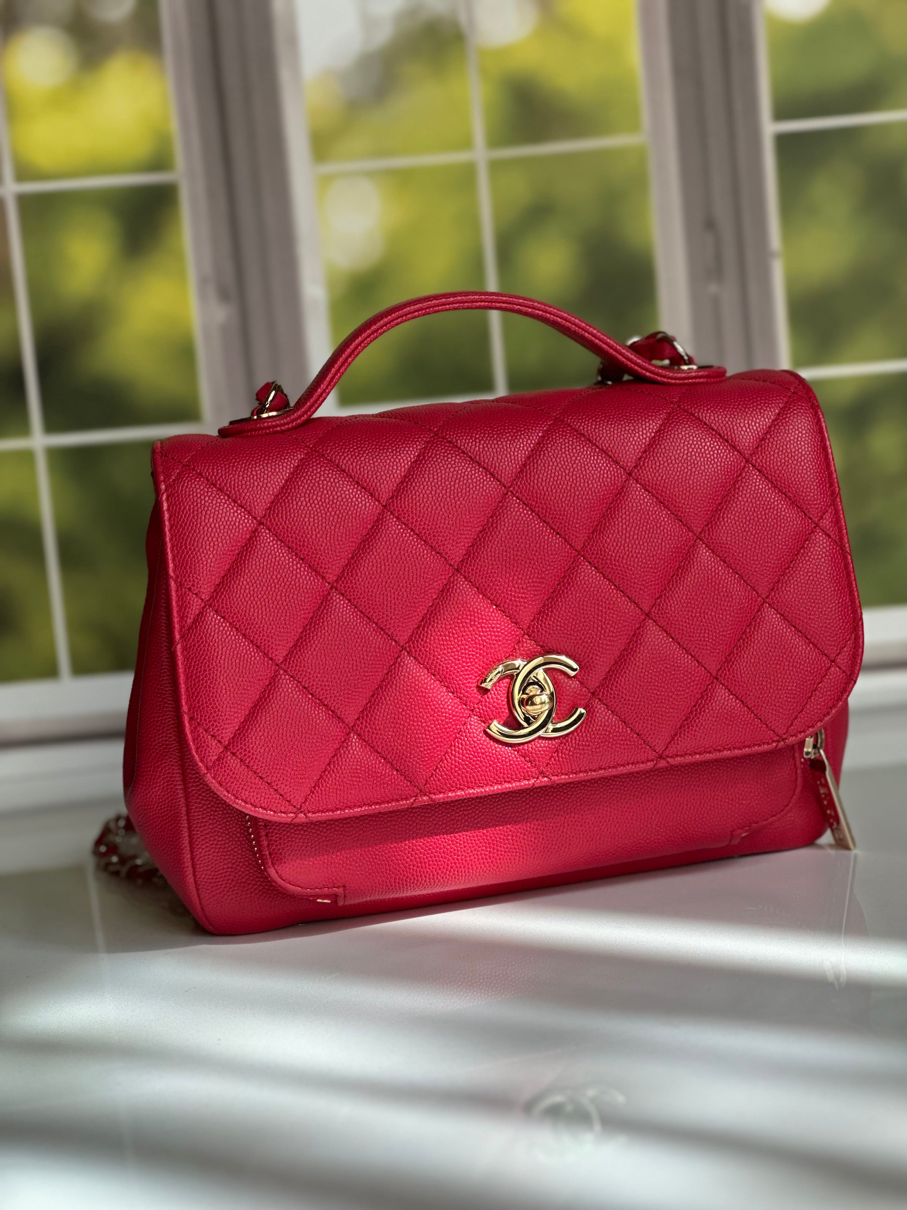 18S Chanel Small Business Affinity Flap Red Caviar GHW