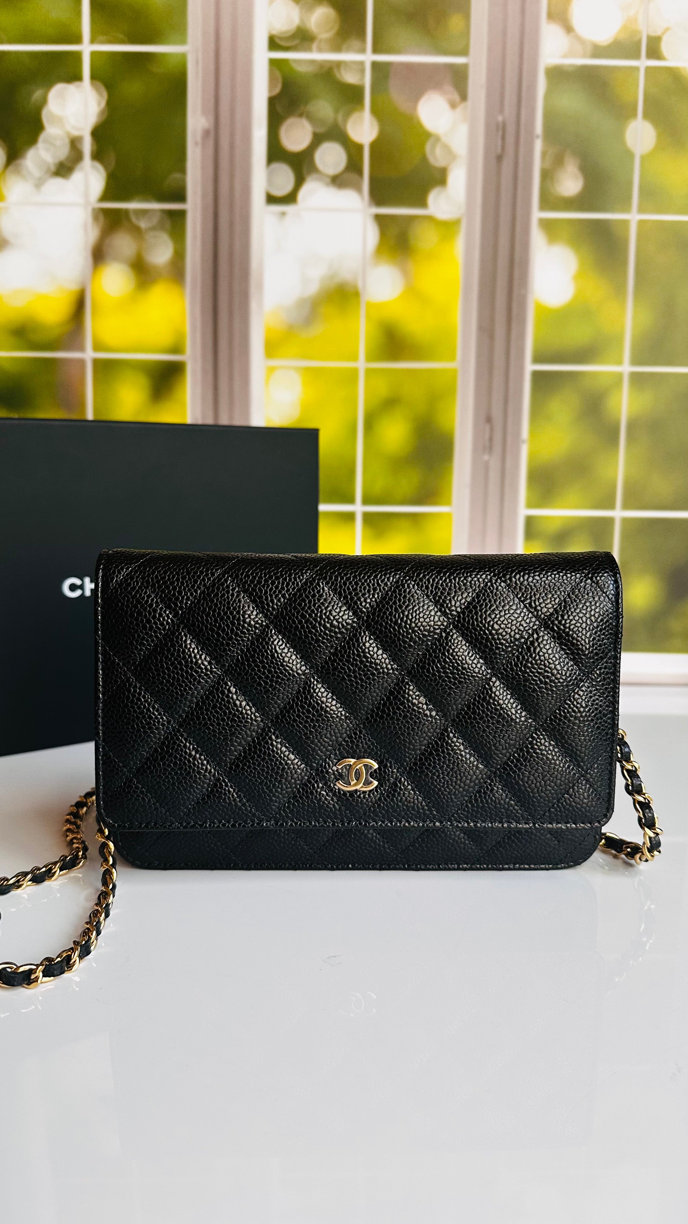 Chanel Wallet on Chain Black Caviar GHW