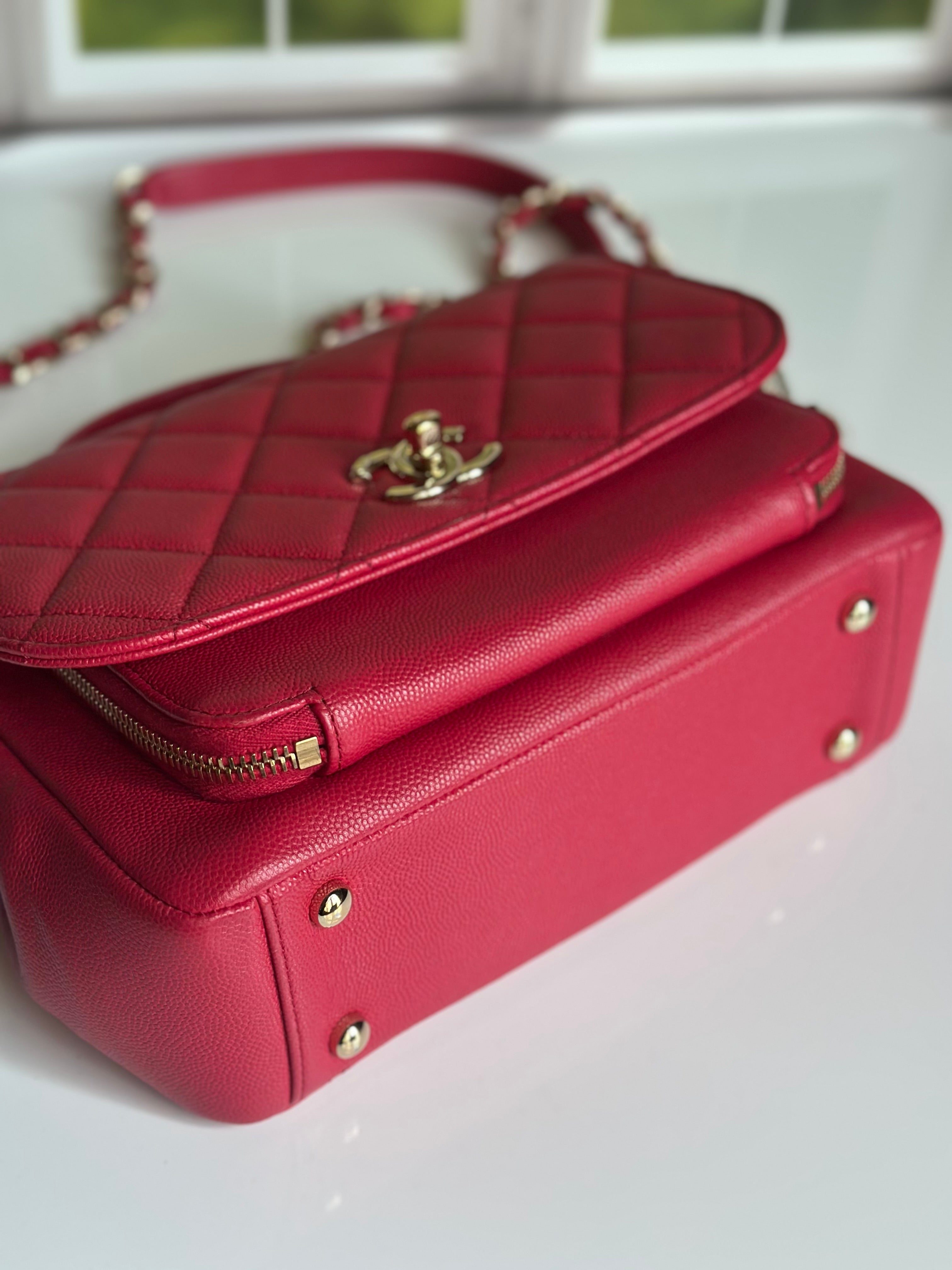 18S Chanel Small Business Affinity Flap Red Caviar GHW