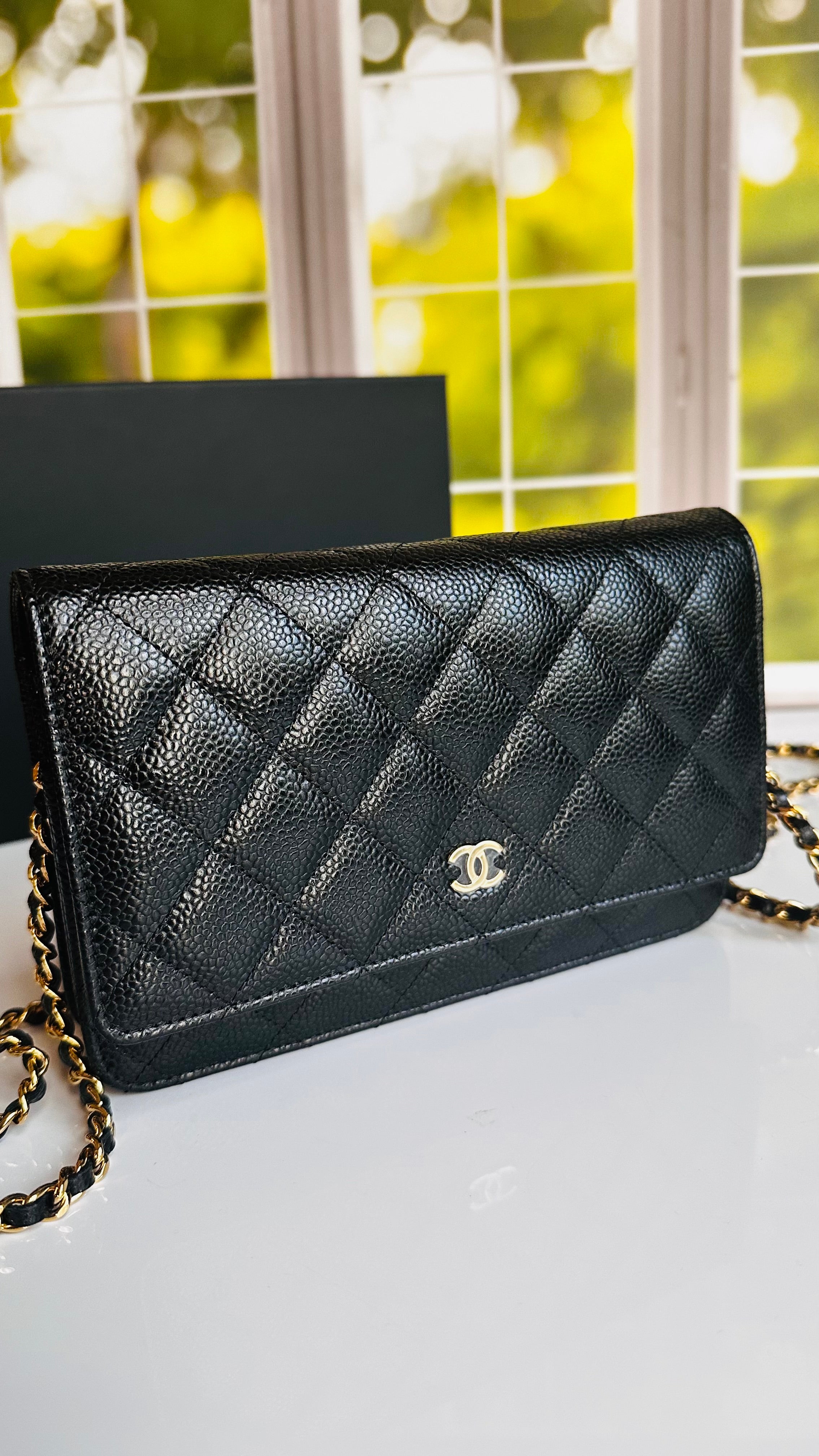 Chanel Wallet on Chain Black Caviar GHW