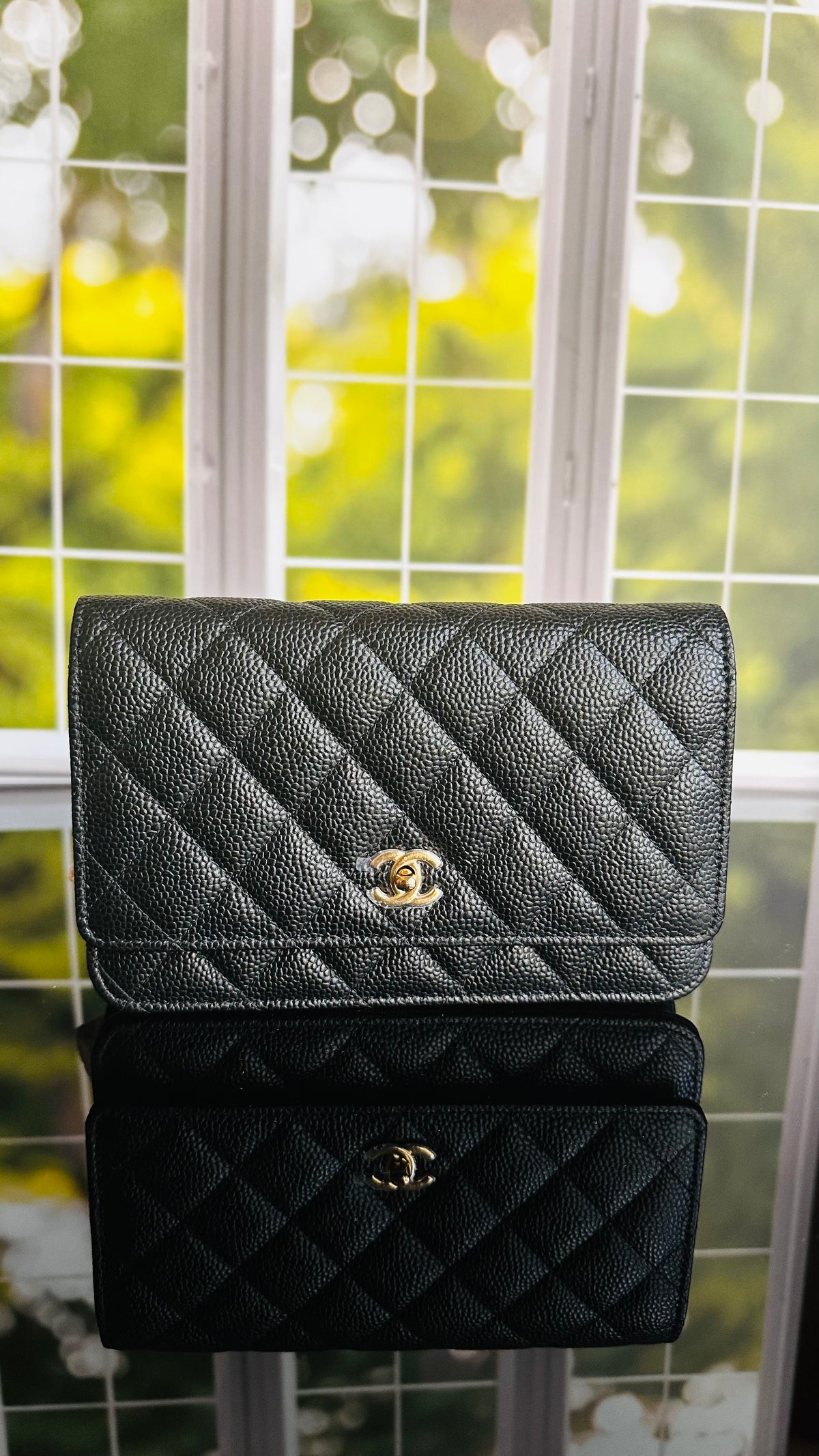 Newest Edition Chanel Wallet on Chain w/ Turnlock Clasp Black Caviar GHW