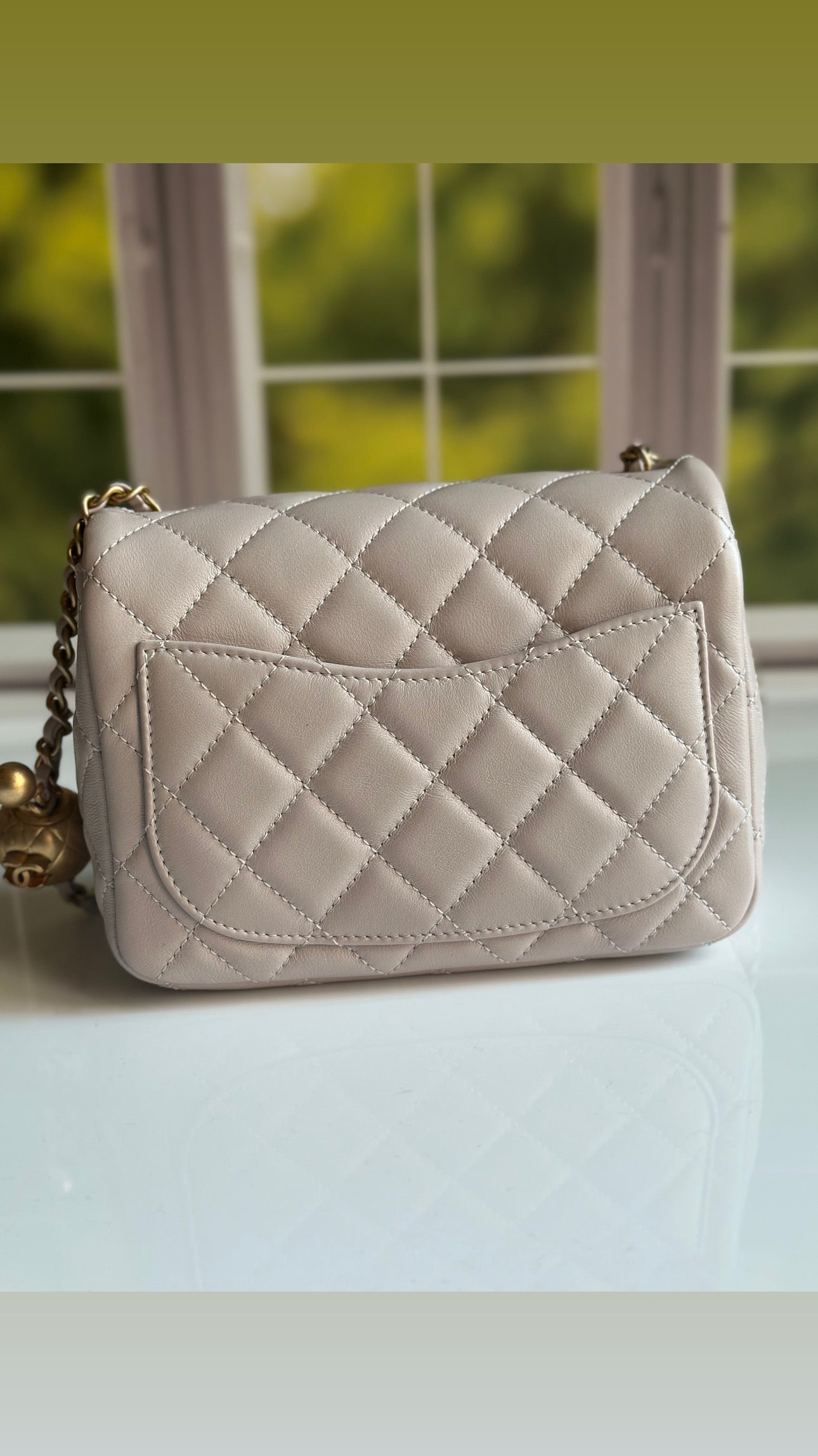 2021 Chanel Mini Pearl Crush Flap Lilac Lambskin & GHW