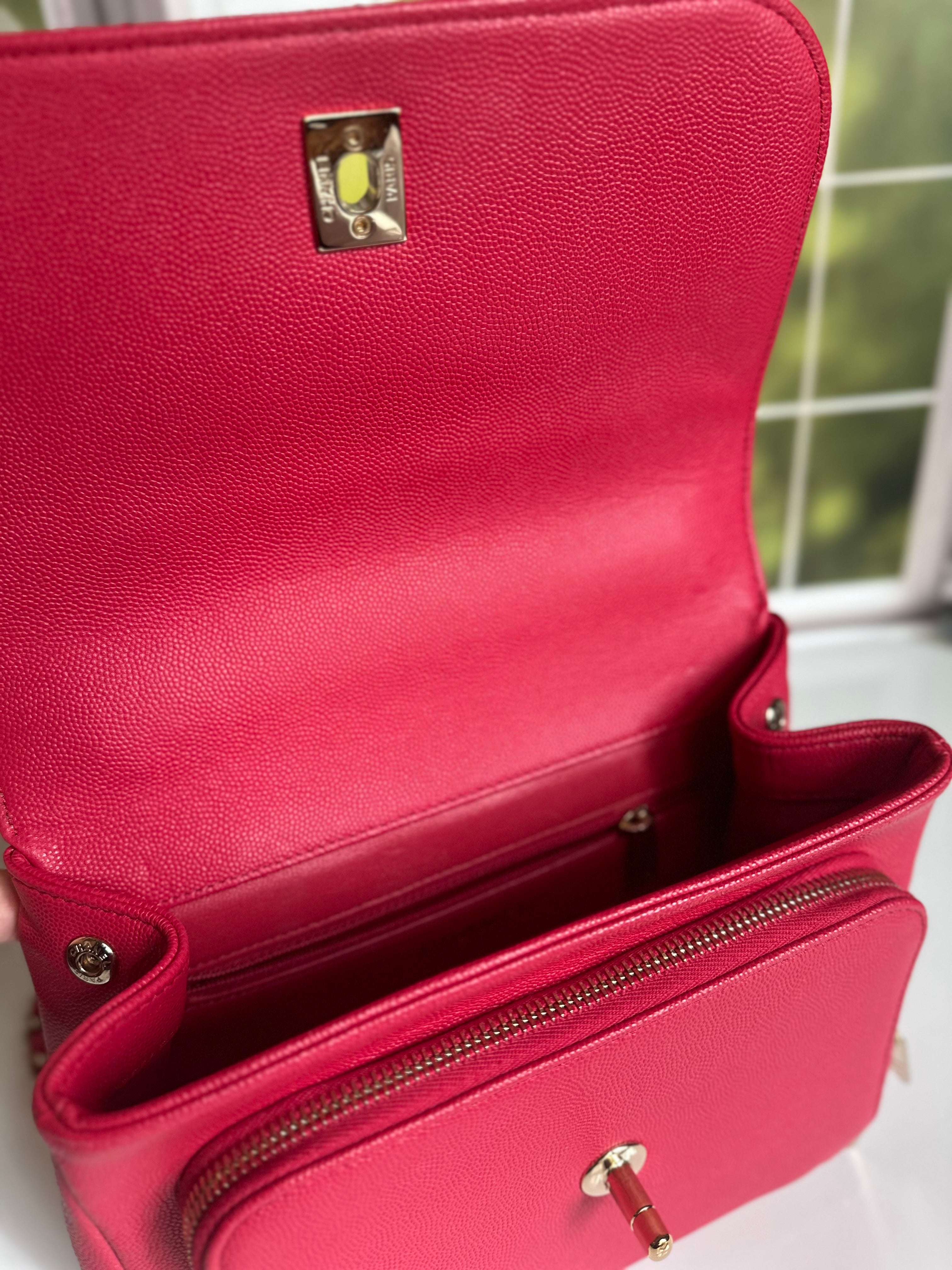 18S Chanel Small Business Affinity Flap Red Caviar GHW