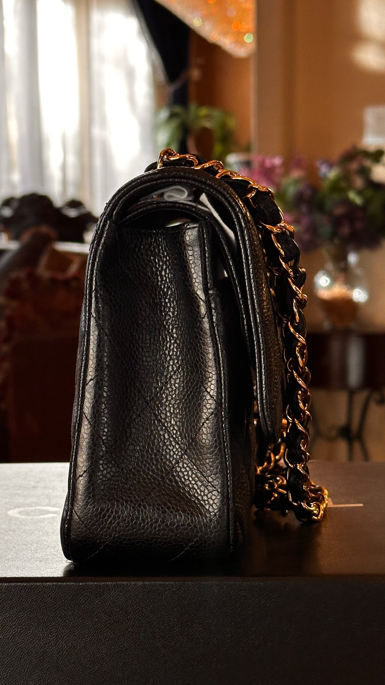 Chanel Medium Classic Flap Black Caviar 24K GHW