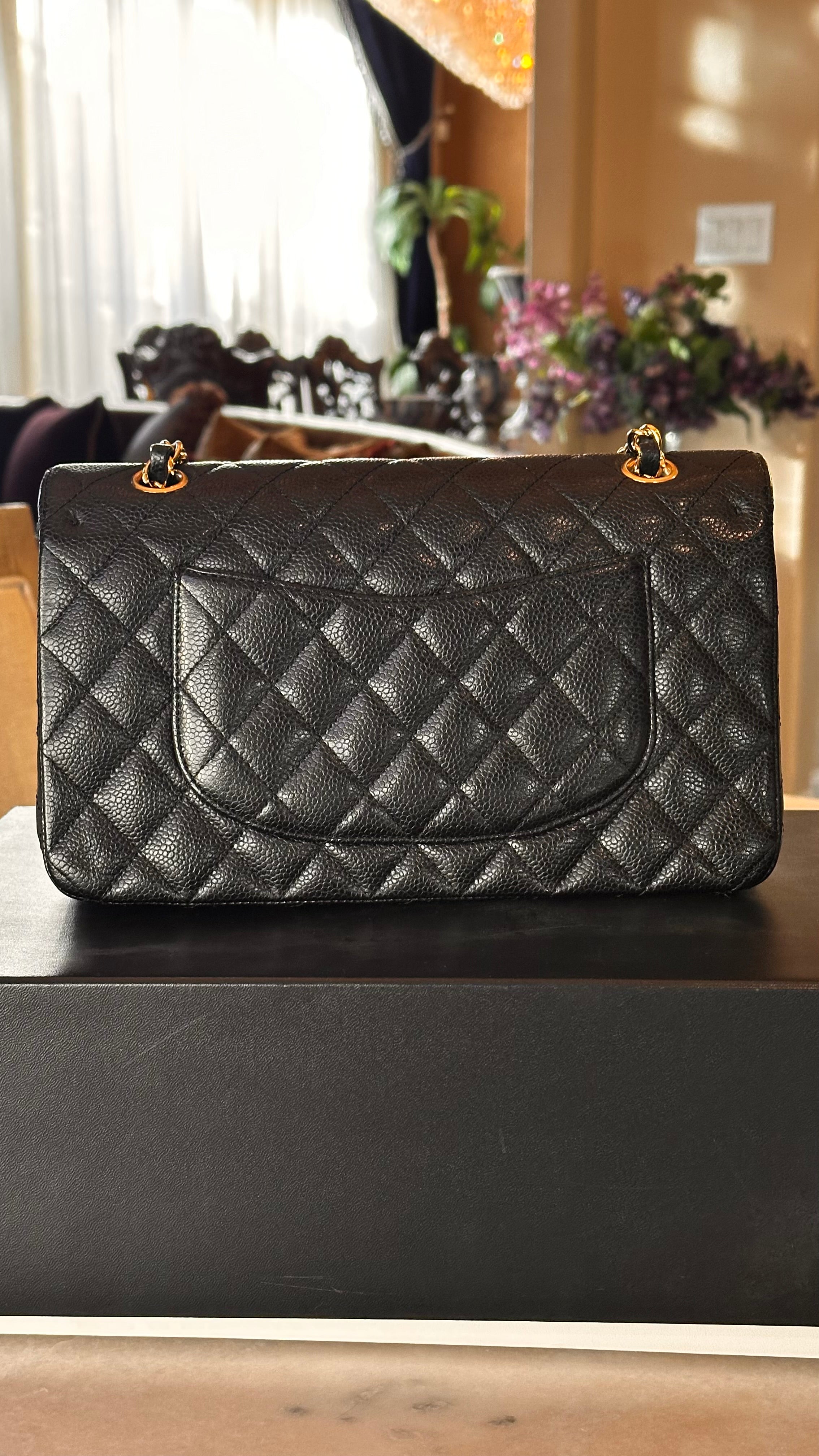 Chanel Medium Classic Flap Black Caviar 24K GHW