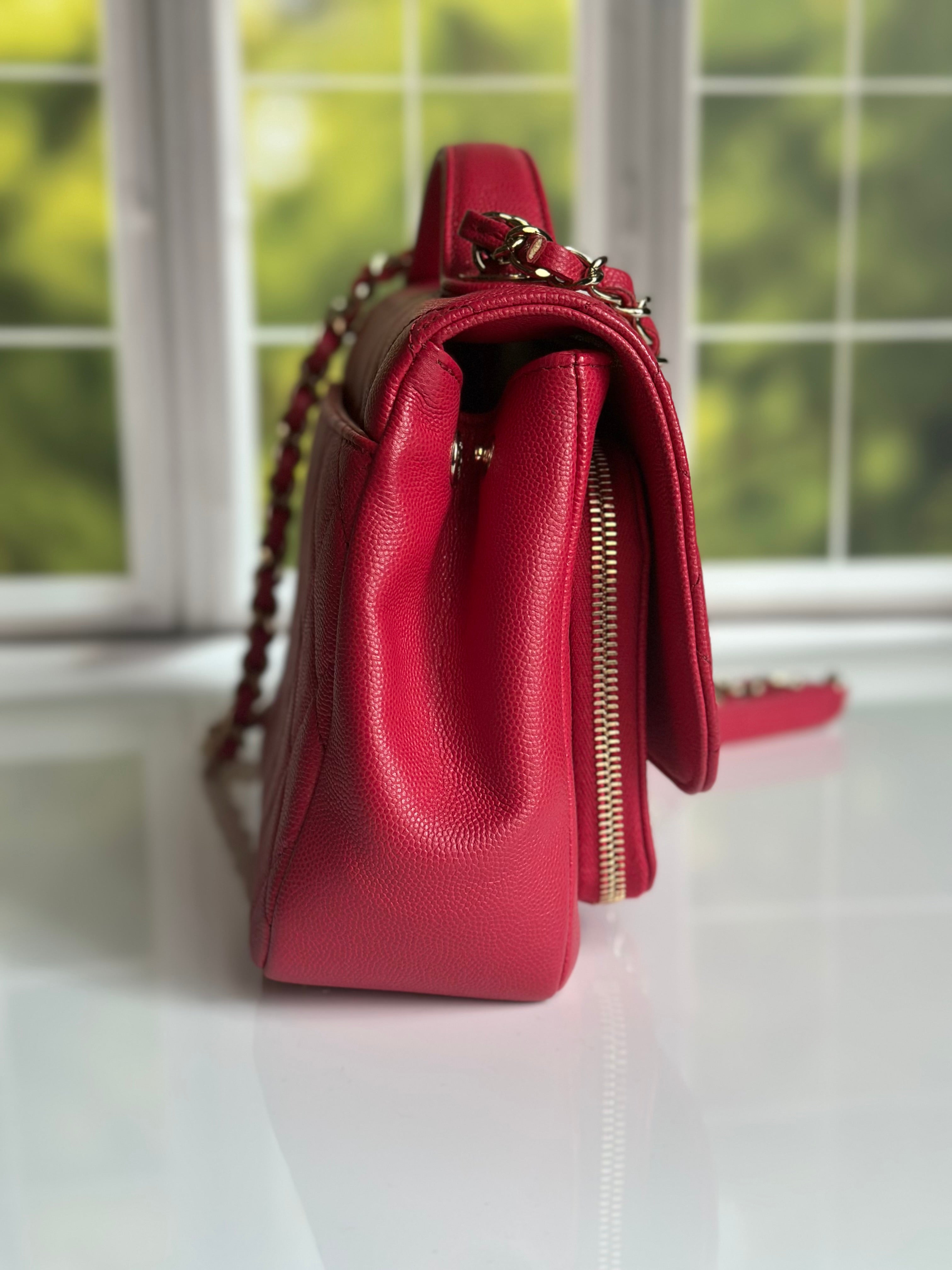 18S Chanel Small Business Affinity Flap Red Caviar GHW