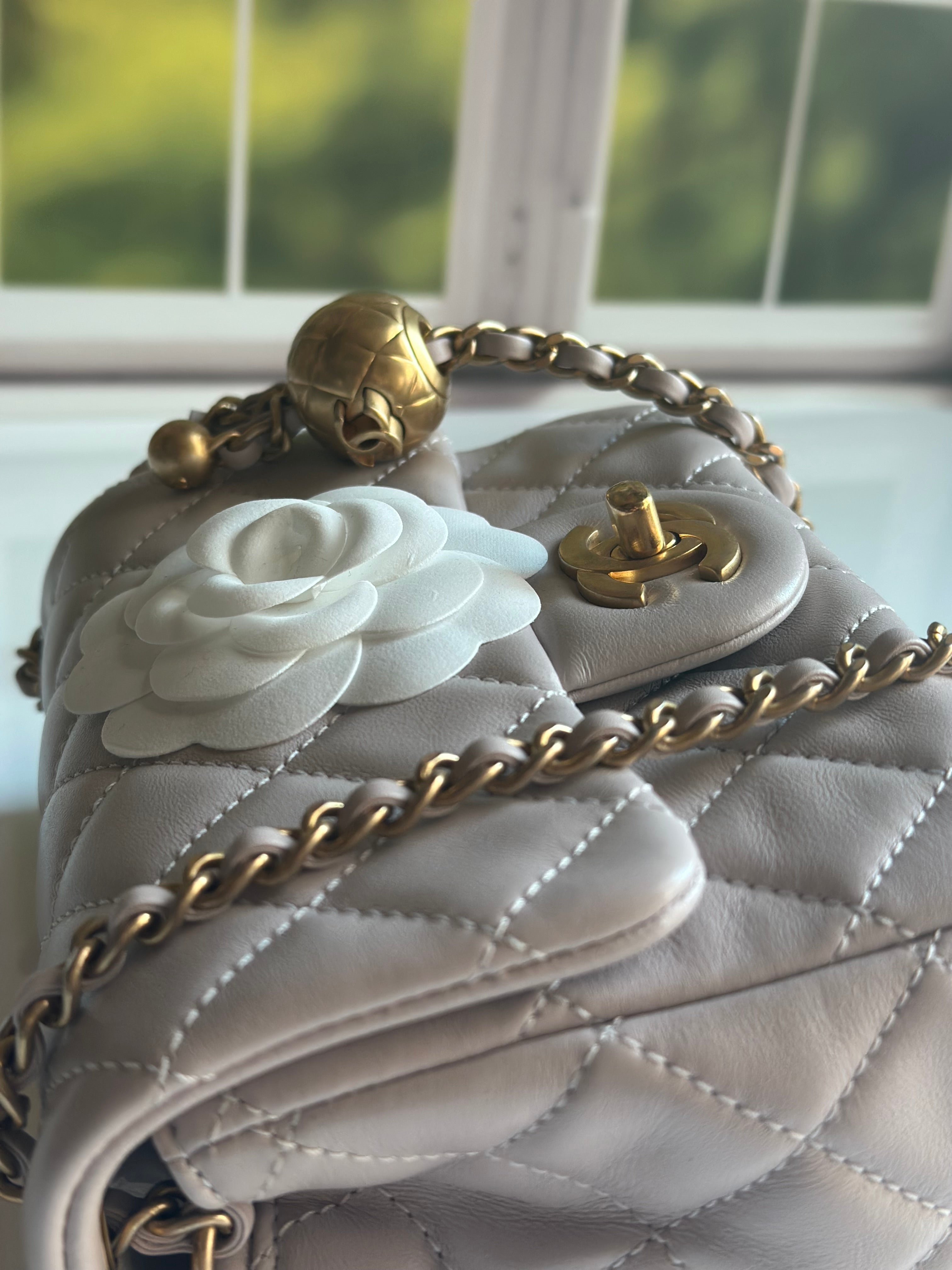 2021 Chanel Mini Pearl Crush Flap Lilac Lambskin & GHW