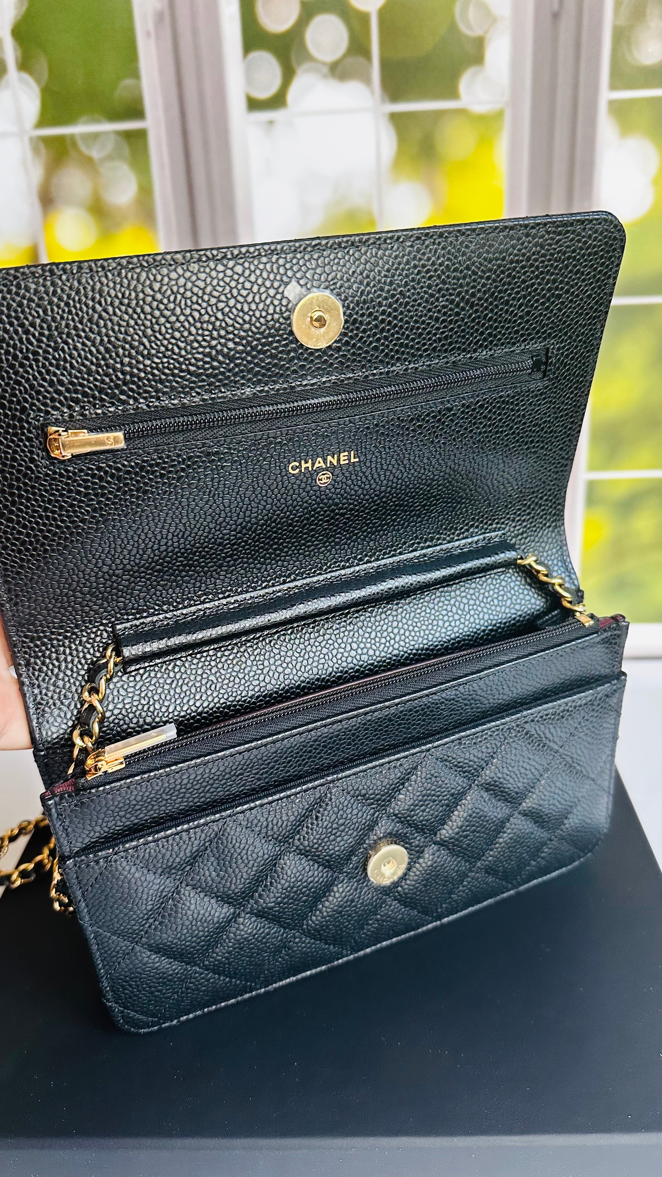 Chanel Wallet on Chain Black Caviar GHW