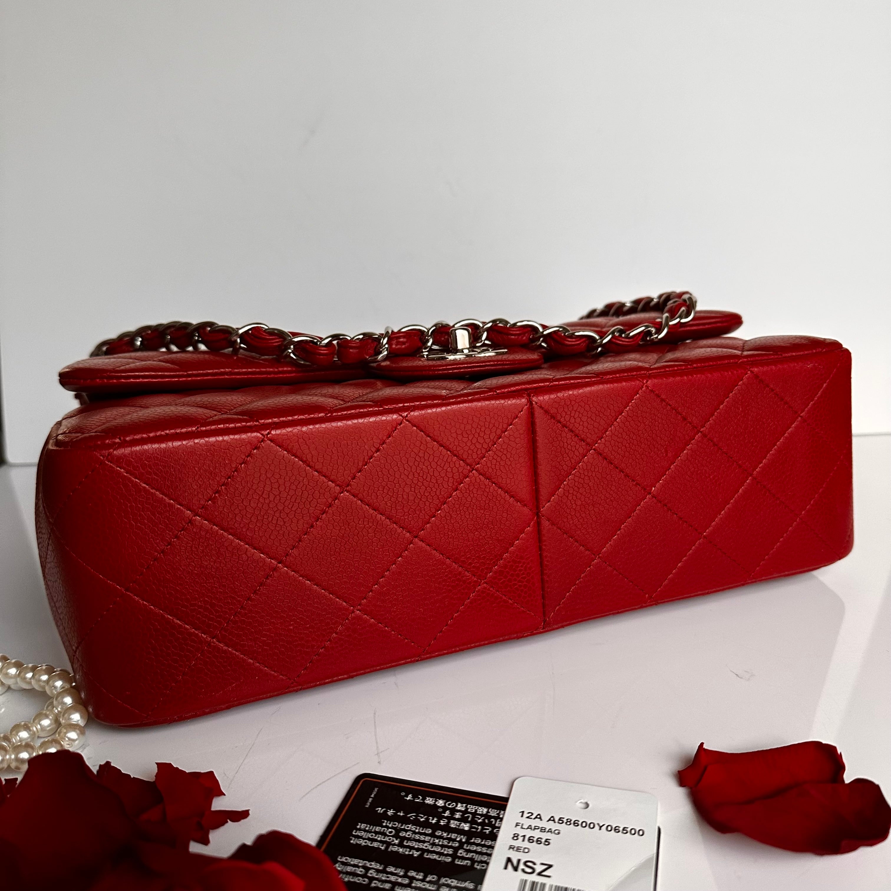The Iconic 12A Chanel Timeless Classic Jumbo Dark Red Caviar SHW