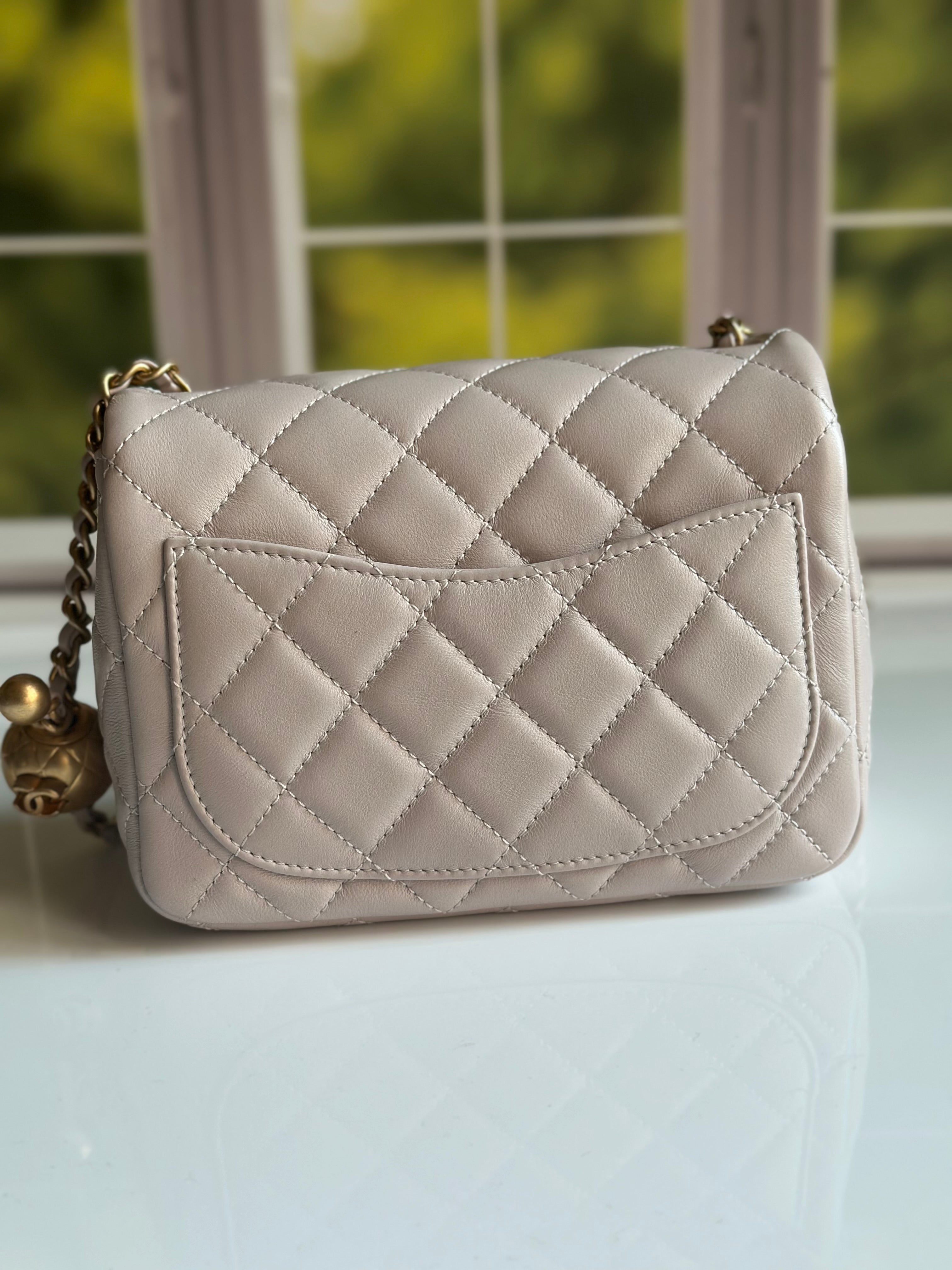 2021 Chanel Mini Pearl Crush Flap Lilac Lambskin & GHW