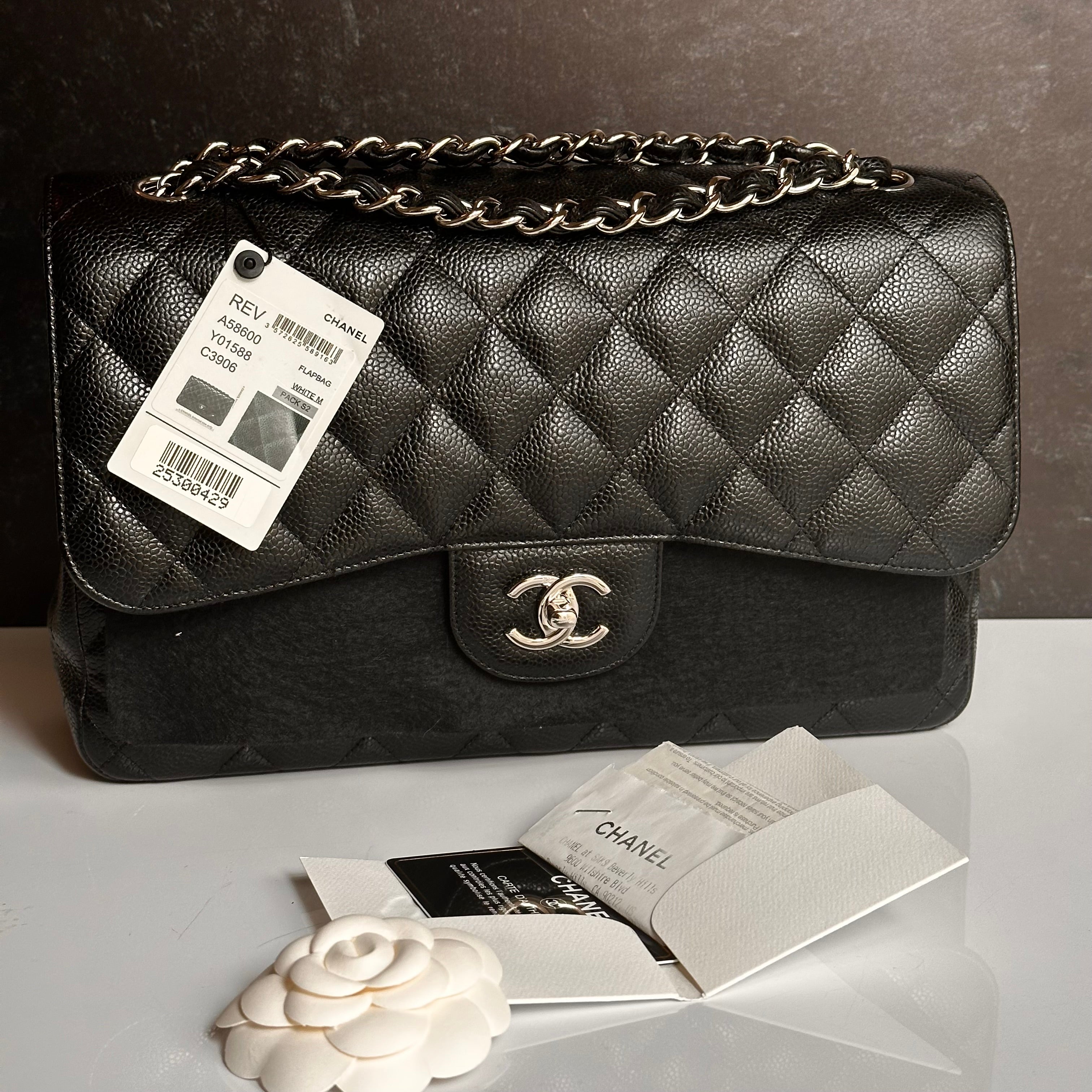Chanel Timeless Classic Flap Jumbo Black Caviar SHW