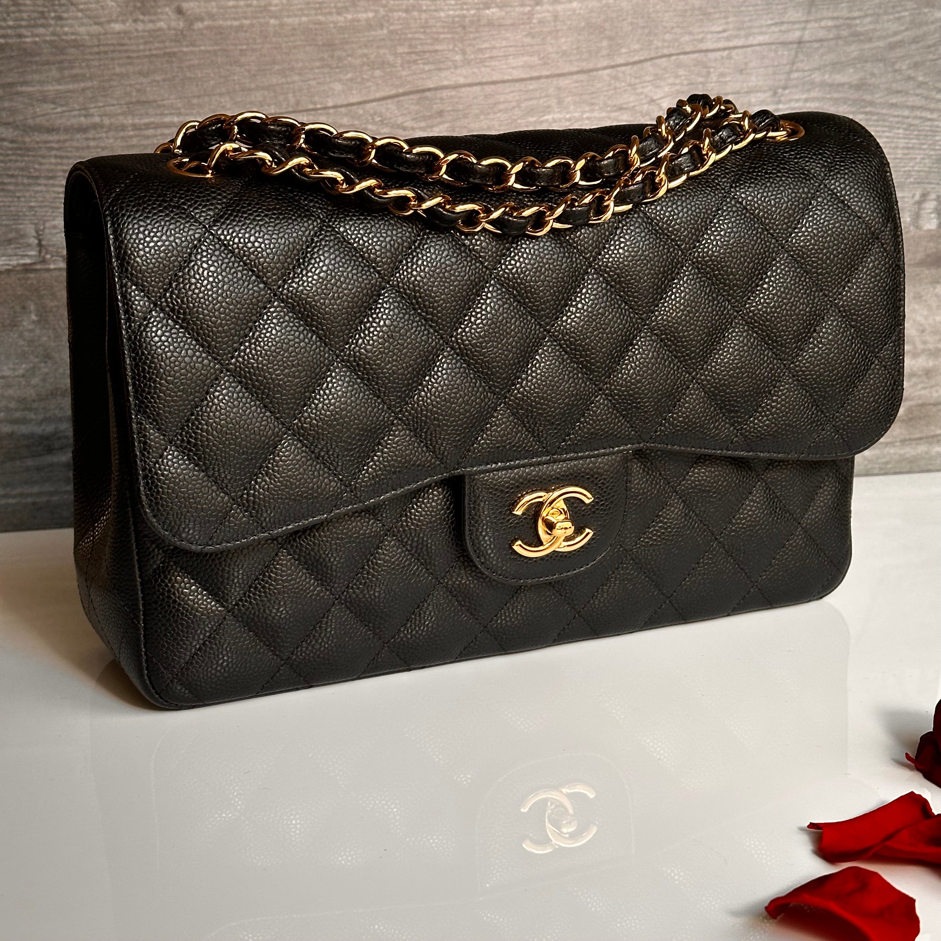 Chanel Jumbo Timeless Classic Double Flap Black Caviar GHW