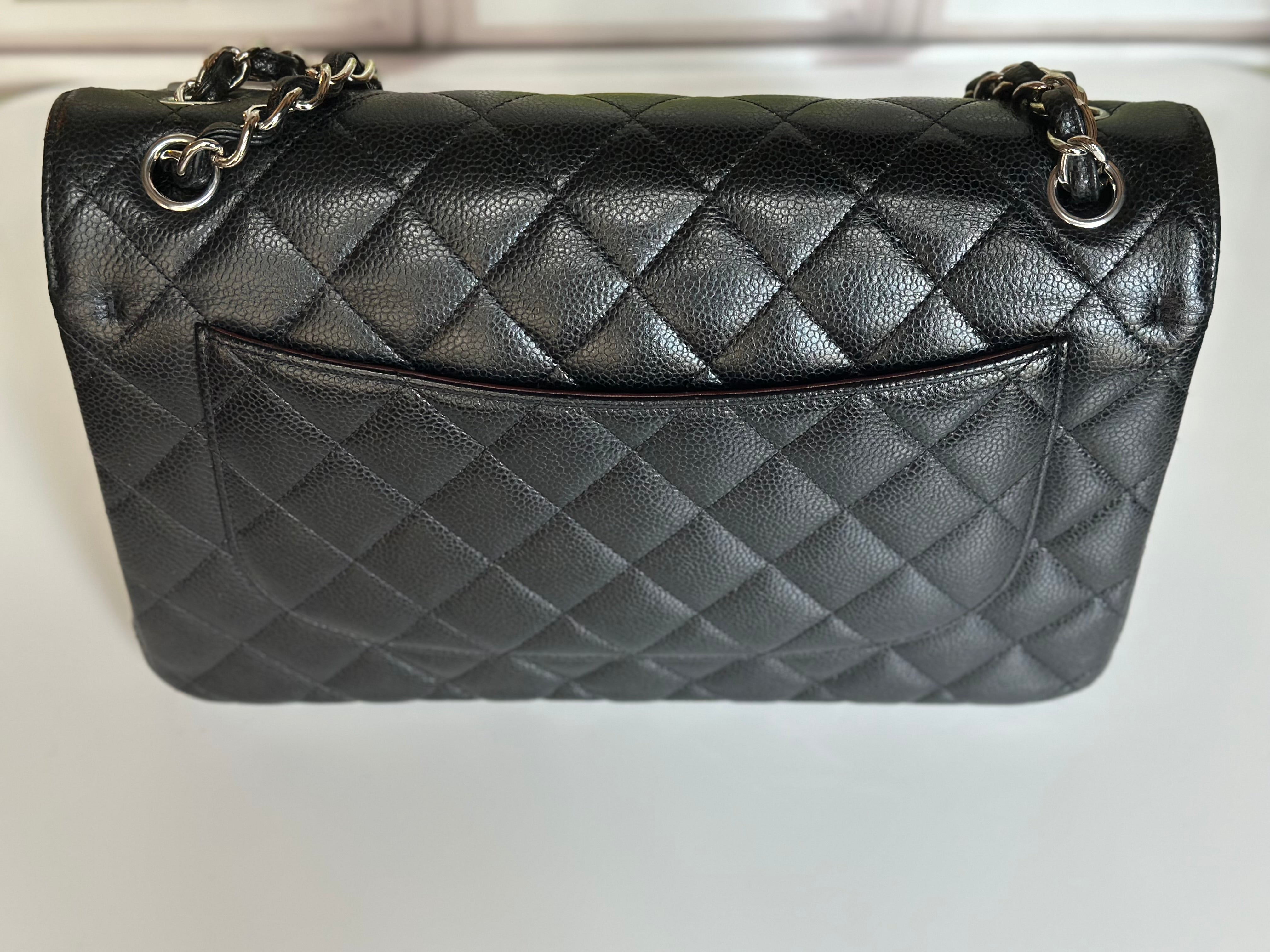 2022 Chanel Timeless Classic Flap Jumbo Black Caviar SHW