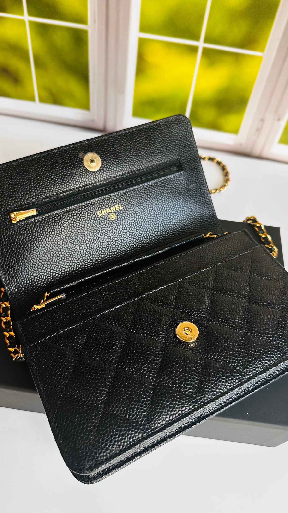 Chanel Wallet on Chain Black Caviar GHW
