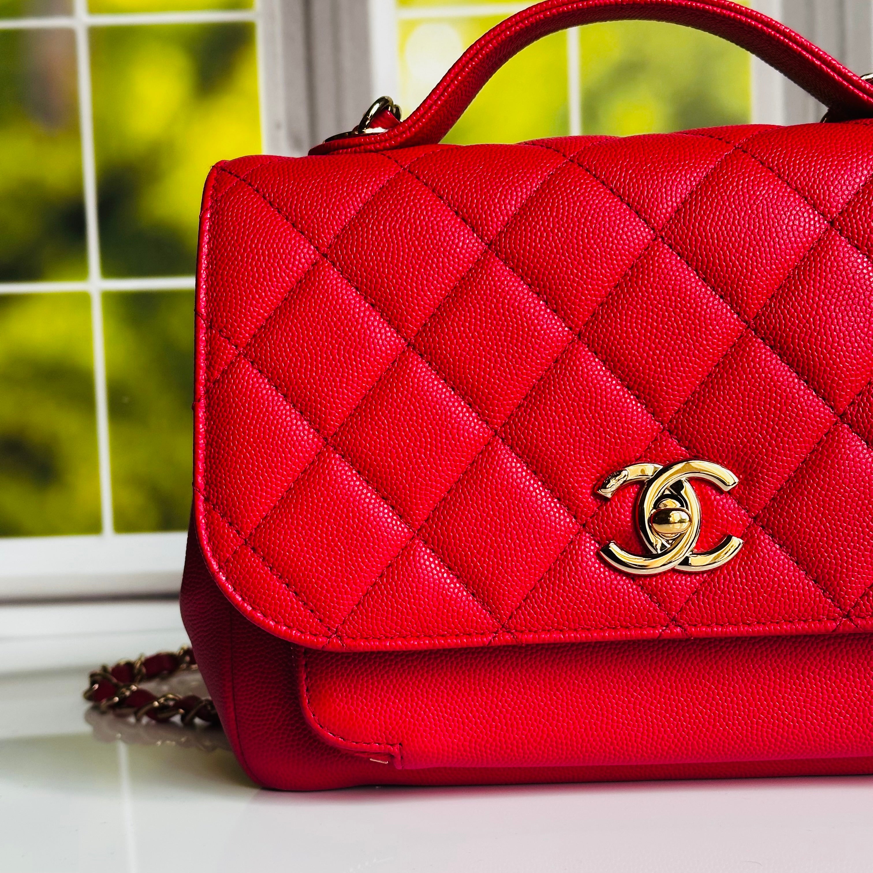 18S Chanel Small Business Affinity Flap Red Caviar GHW