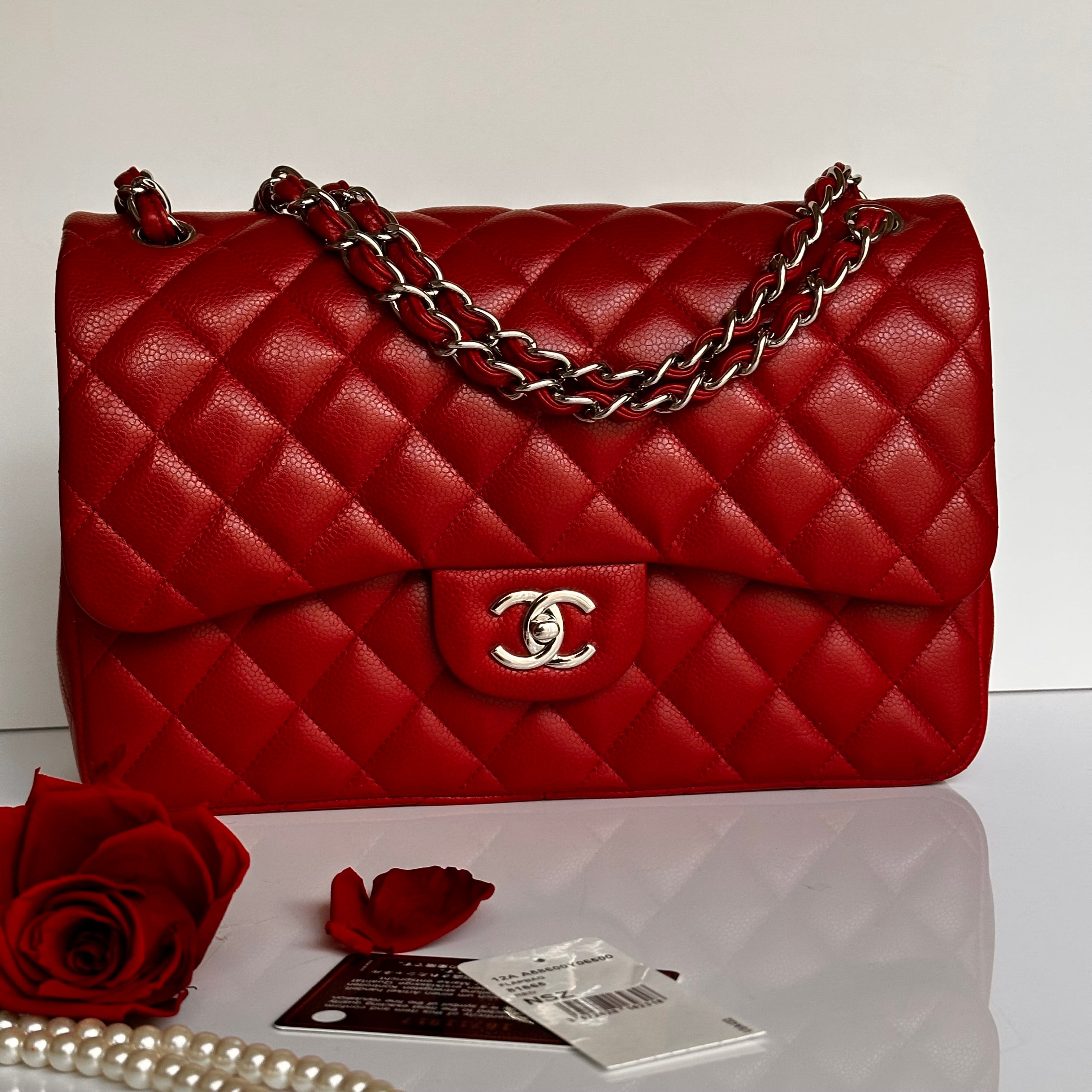 The Iconic 12A Chanel Timeless Classic Jumbo Dark Red Caviar SHW