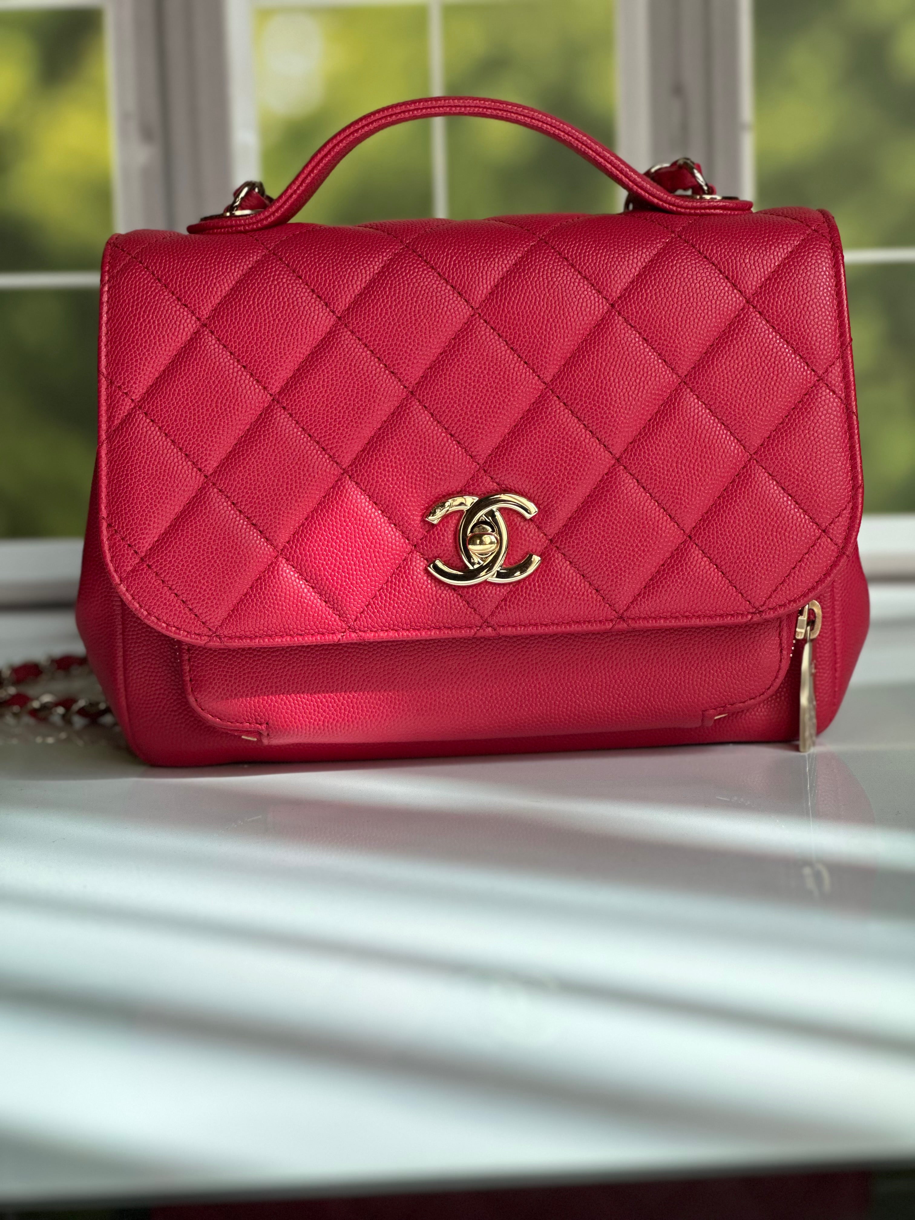 18S Chanel Small Business Affinity Flap Red Caviar GHW