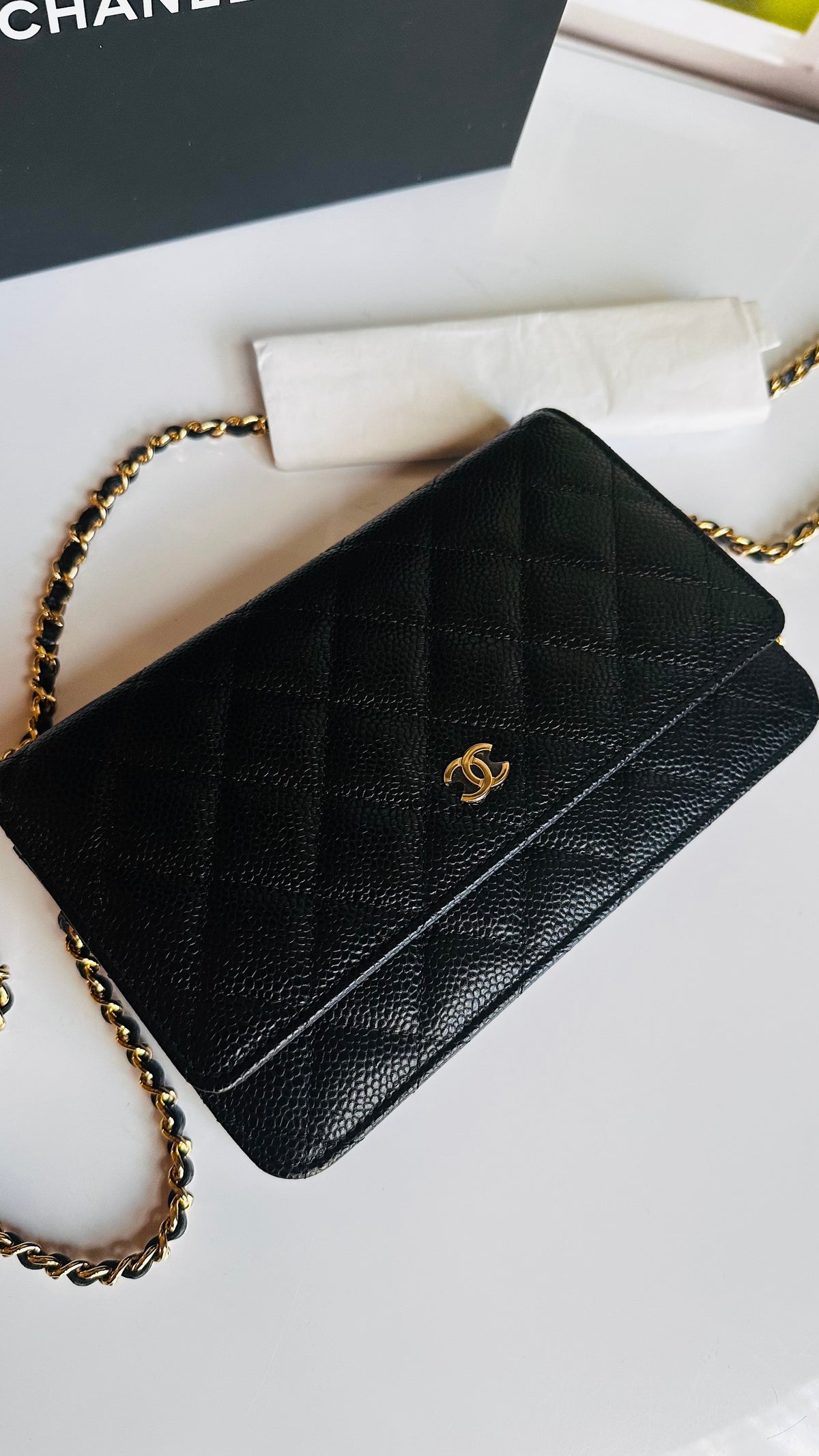 Chanel Wallet on Chain Black Caviar GHW