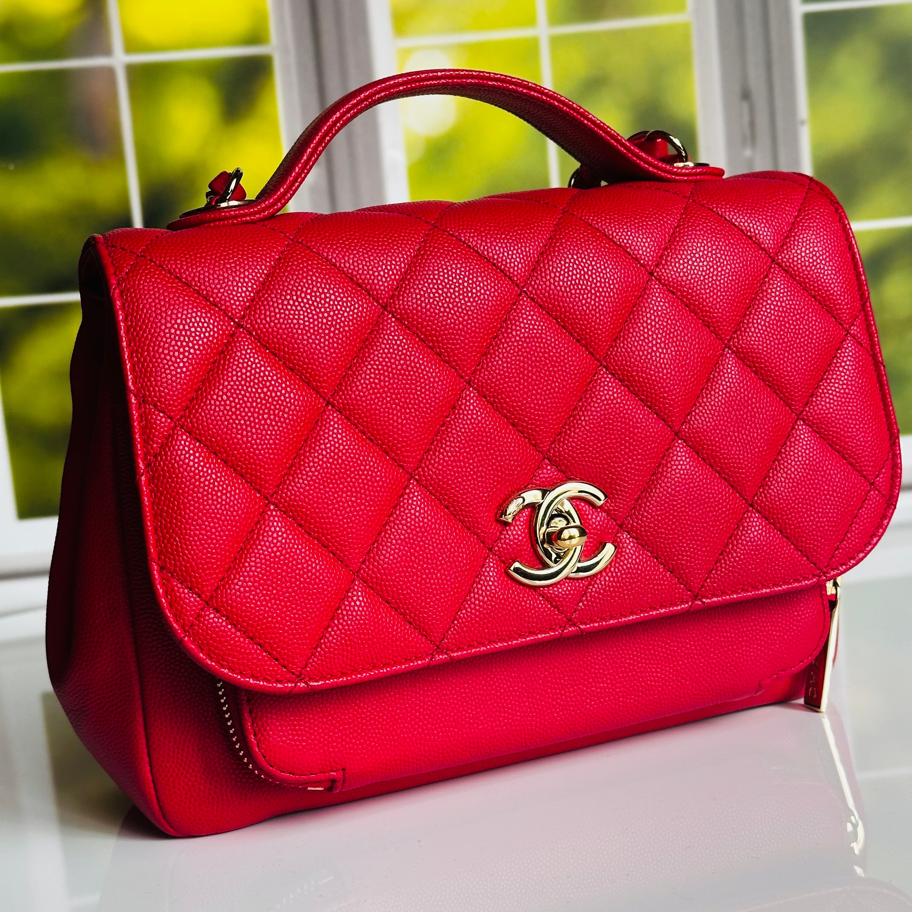 18S Chanel Small Business Affinity Flap Red Caviar GHW